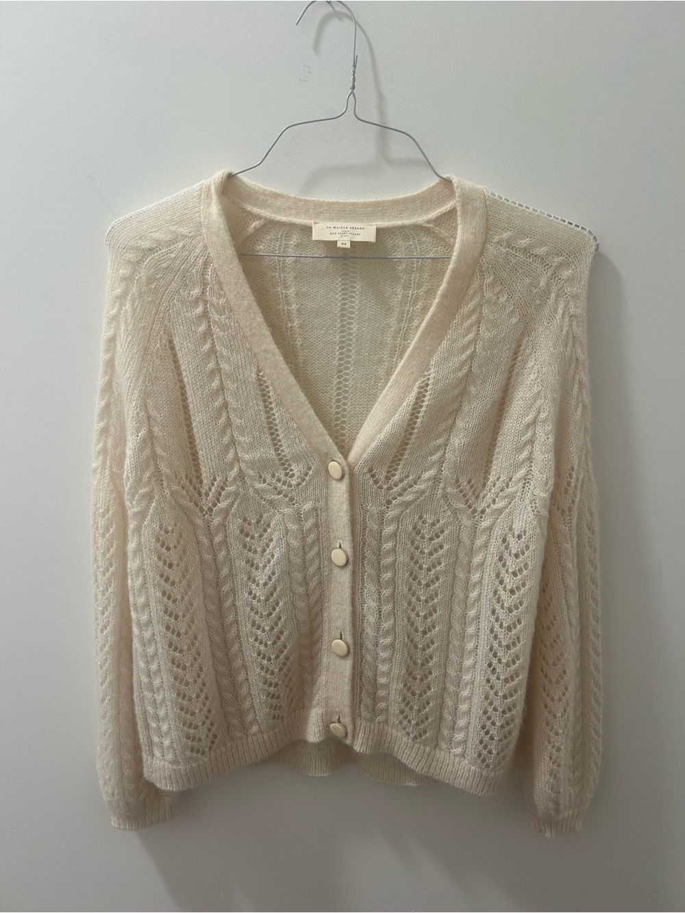 Sézane Mohair Merino Wool Cardigan XS